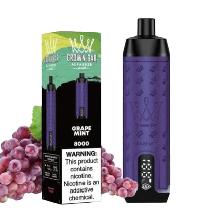 Crown Bar Alfakher Pro 8K Grape Mint Disposable