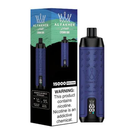Crown Bar Alfakher Pro Max 15K Blueberry Gum Disposable الفاخر لبان توت