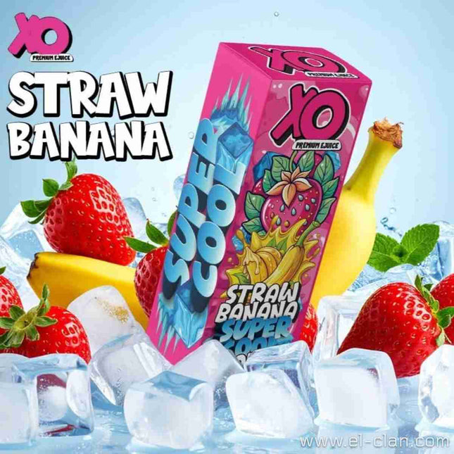 XO Super Cool SaltNic Straw Banana فراوله موز ساقع جدا