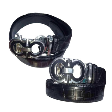 Leather Belt حزام جلد طبيعي رجالى - Men's belt -  الكلان فيب el-clan.