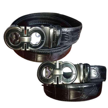 Leather Belt حزام جلد طبيعي رجالى - Men's belt -  الكلان فيب el-clan.