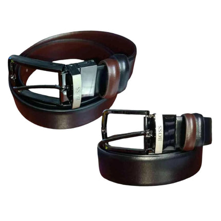 Leather Belt حزام جلد طبيعي رجالى - Men's belt -  الكلان فيب el-clan.