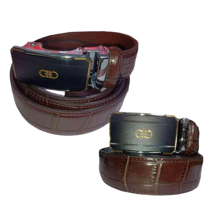 Leather Belt حزام جلد طبيعي رجالى - Men's belt -  الكلان فيب el-clan.