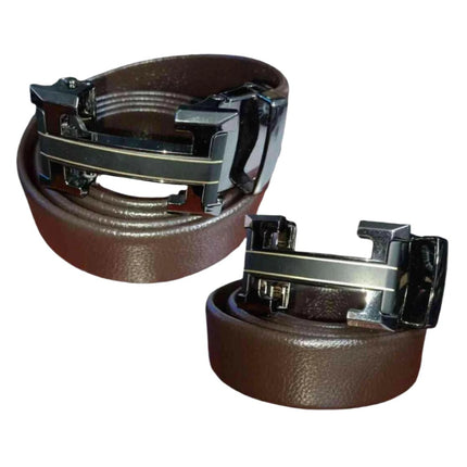 Leather Belt حزام جلد طبيعي رجالى - Men's belt -  الكلان فيب el-clan.