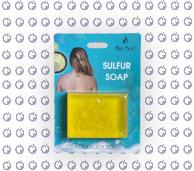 Bio Soft Sulfur Soap Face & Body Soap صابون الوجه والجسم - Bio Soft -  الكلان فيب.