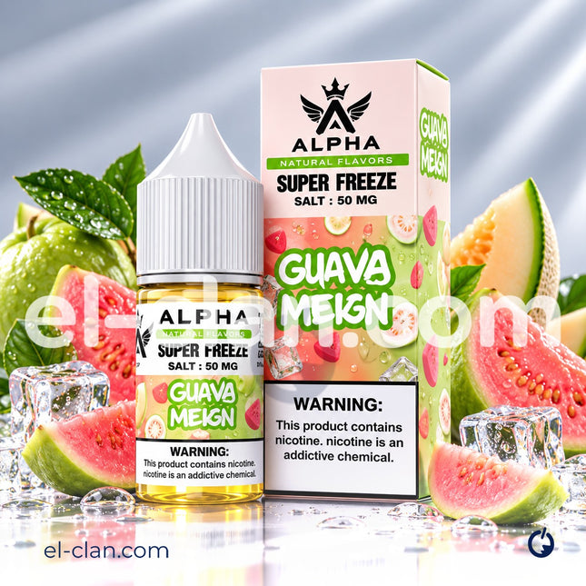 Alpha Super Cool Saltnic Guava Melon جوافه كانتالوب ساقع جدا
