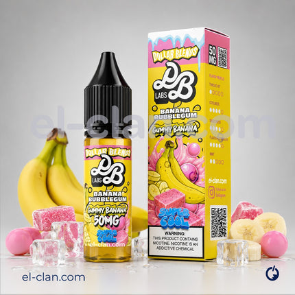 Dollar Blends Super Cool SaltNic Banana Bubblegum Gummy Banana لبان موز ساقع