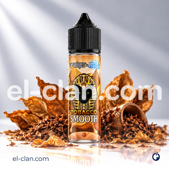 فيب ليكويد توباكو ناعم من Vape Station E-Juice، عبوة تحتوي على توباكو سموث للاستخدام في أجهزة الفيب.