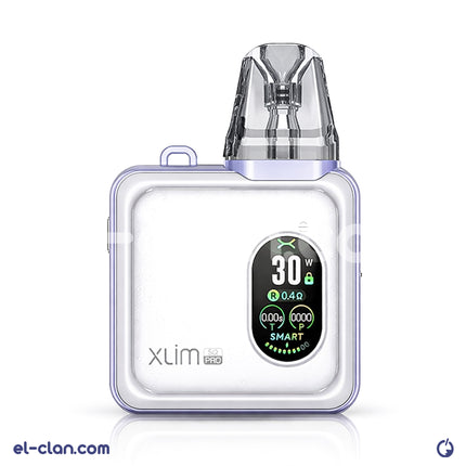 نظرة قريبة على بود Oxva Xlim SQ Pro من OXVA، يظهر التصميم العصري والمريح مع فتحة التهوية والملمس الخارجي.