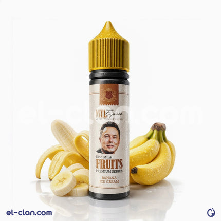 Metal Tongue e-juice Metal Tongue Banana Ice Cream flavored in liquid form, showcasing the banana and ice cream flavor profile.