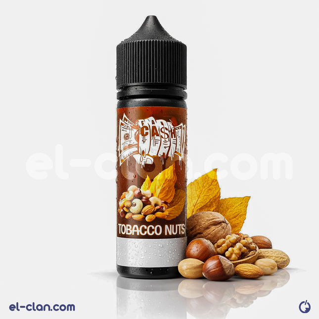 For Ca$h Tobacco Nuts فيب ليكويد محلي from For Cash E-Juice, showing the bottle with tobacco nut flavor liquid.