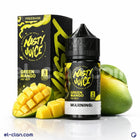 Nasty Juice Fat Boy Mango vape juice in a clear bottle, featuring vibrant mango flavor for vaping enthusiasts.