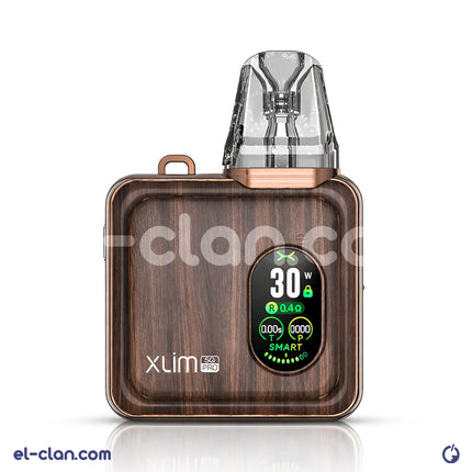 صورة لبود Oxva Xlim SQ Pro من علامة OXVA، يظهر شكل بود فيب هاردوير أنيق ومميز بلون أبيض وشفاف