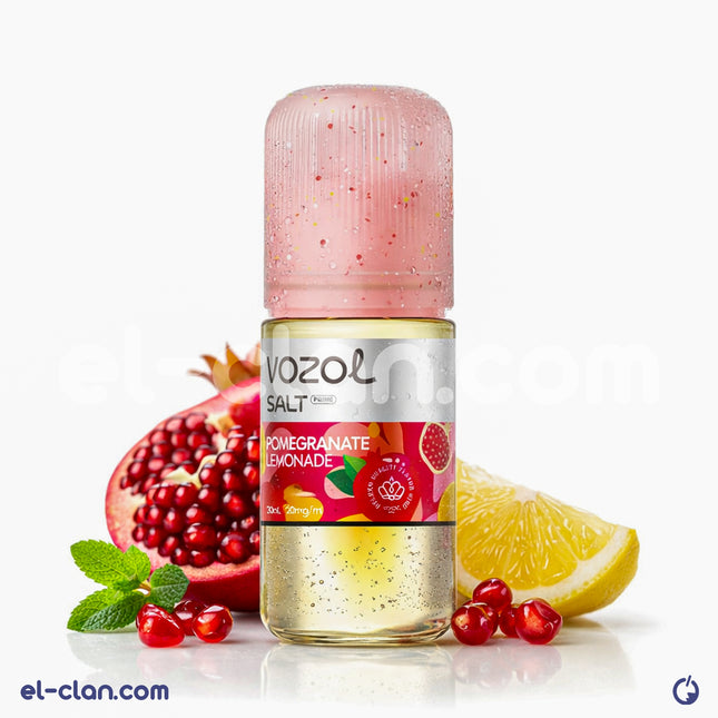 فيب نيكوتين فوار من Vozol طعم الرمان والليمون، ليكويد مستورد برائحة منعشة وهو من علامة Vozol E-Juice