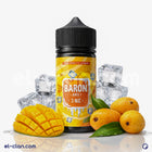 Baron SaltNic Ice Mango vape juice in 30ml bottle, featuring mango flavor with cooling menthol, local e-liquid for vaping.