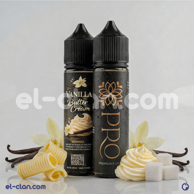 Pro Mr Meringo فانيلا زبدة كريمه فيب ليكويد محلي by Pro E-Juice, vanilla custard flavored e-liquid in a bottle.