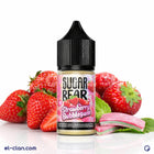 فيب ليكويد محلي بنكهة لبان الفراولة من Sugar Bear E-Juice مع زجاجة واضحة وملصق ملون.