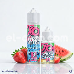 سائل فيب XO سوبر كول سترو ميلون بفراولة وبطيخ، زجاجة ليكويد محلي بنكهة منعشة من علامة XO E-Liquid