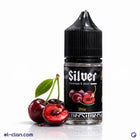 Silver E-Liquid Silver Fresh Cherry فيب ليكويد with vibrant cherry flavor in a clear bottle, ready for vaping.