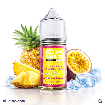 سائل فيب من أوكسا برائحة أناناس وفواكه باشون، عبوة ليكويد مستورد بطعم بارد ومنعش.