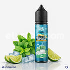 Grand Vape 3alka Gum mint flavored vape liquid in a clear bottle with a mint leaf design, highlighting its refreshing taste.