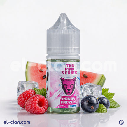 8Ball SaltNic Candy Frozen Sour e-liquid for vape, featuring colorful packaging with sour candy and frozen flavor elements.