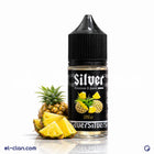 Silver Fayrouz Original اناناس طبيعي فيب ليكويد من Silver E-Liquid, a bottle of natural pineapple-flavored vape liquid.