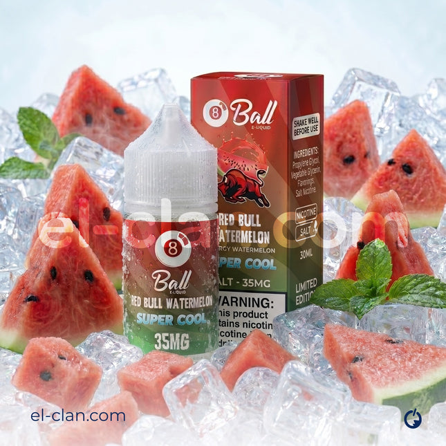 8Ball⁩ Super Cool SaltNic Energy Watermelon مشروب طاقة بطيخ ساقع جدا
