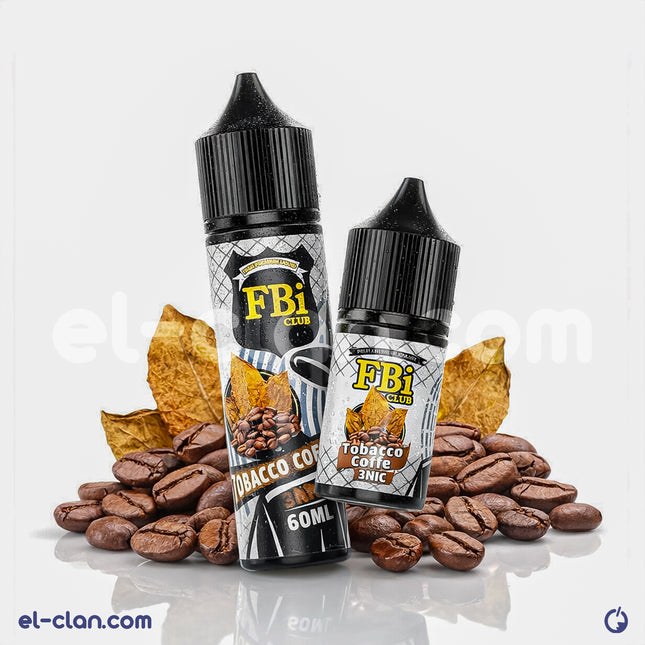سائل فيب نكهة توباكو وقهوة من FBI E-Juice، عبوة ليكويد محلي بنكهة غنية ومتوازنة