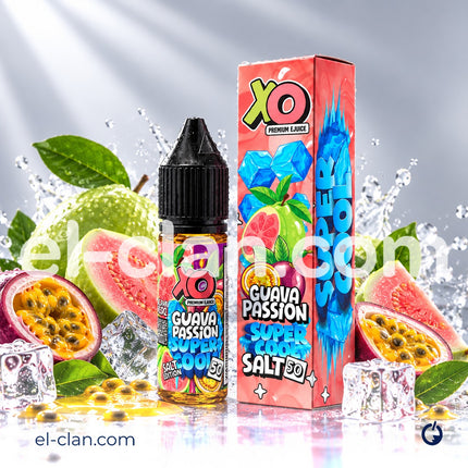 سائل فيب XO Super Cool SaltNic نكهة جوافة باشون ببرودة شديدة، عبوة ليكويد محلي من ماركة XO E-Liquid.