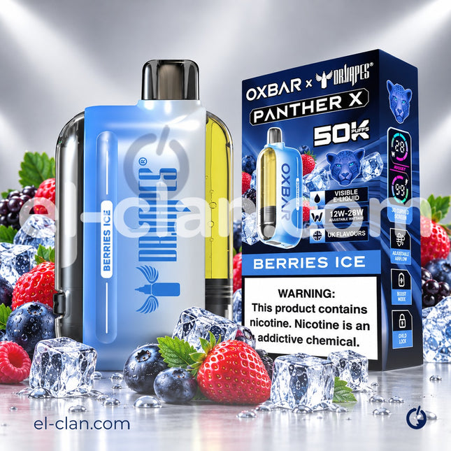 Dr vapes Oxbar 50k Berries Ice Disposable توت ساقع