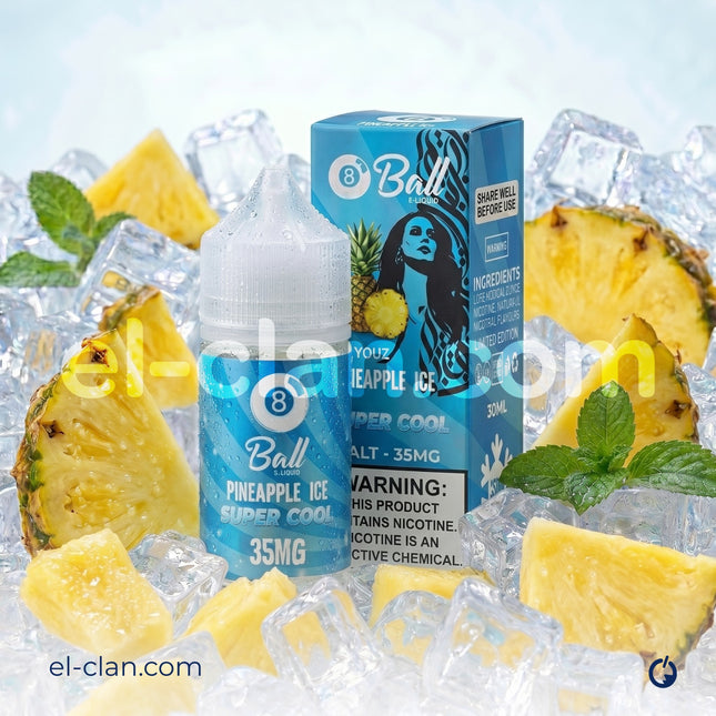 8Ball⁩ Super Cool SaltNic Pineapple Ice فيروز اناناس ساقع جدا