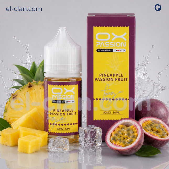 OX Passion SaltNic Super Cool Pinapple Passion Fruit باشون فروت اناناس ساقع