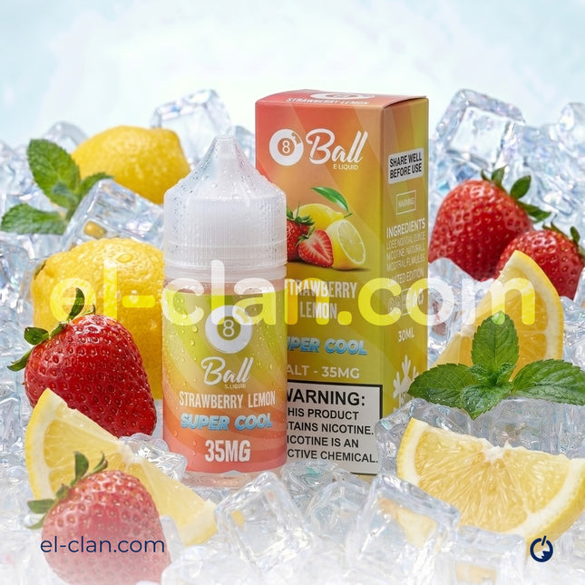 8Ball⁩ Super Cool SaltNic Strawberry Lemon فراولة ليمون ساقع جدا