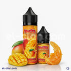 Faster Ice Mango مانجو ساقع فيب ليكويد محلي e-juice bottle with colorful label, showcasing mango flavor and icy cooling effect.