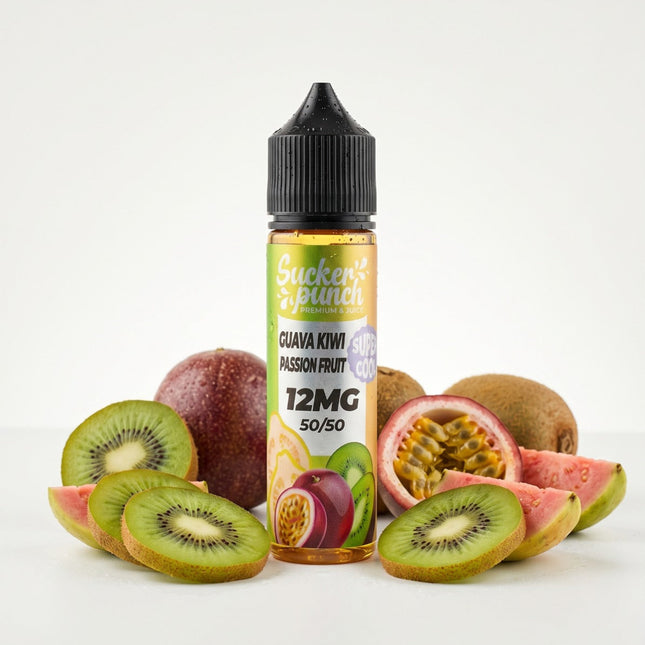 Sucker Punch Super Cool Guava Kiwi Passion Fruit  باشون فروت كيوي جوافه ساقع جدا