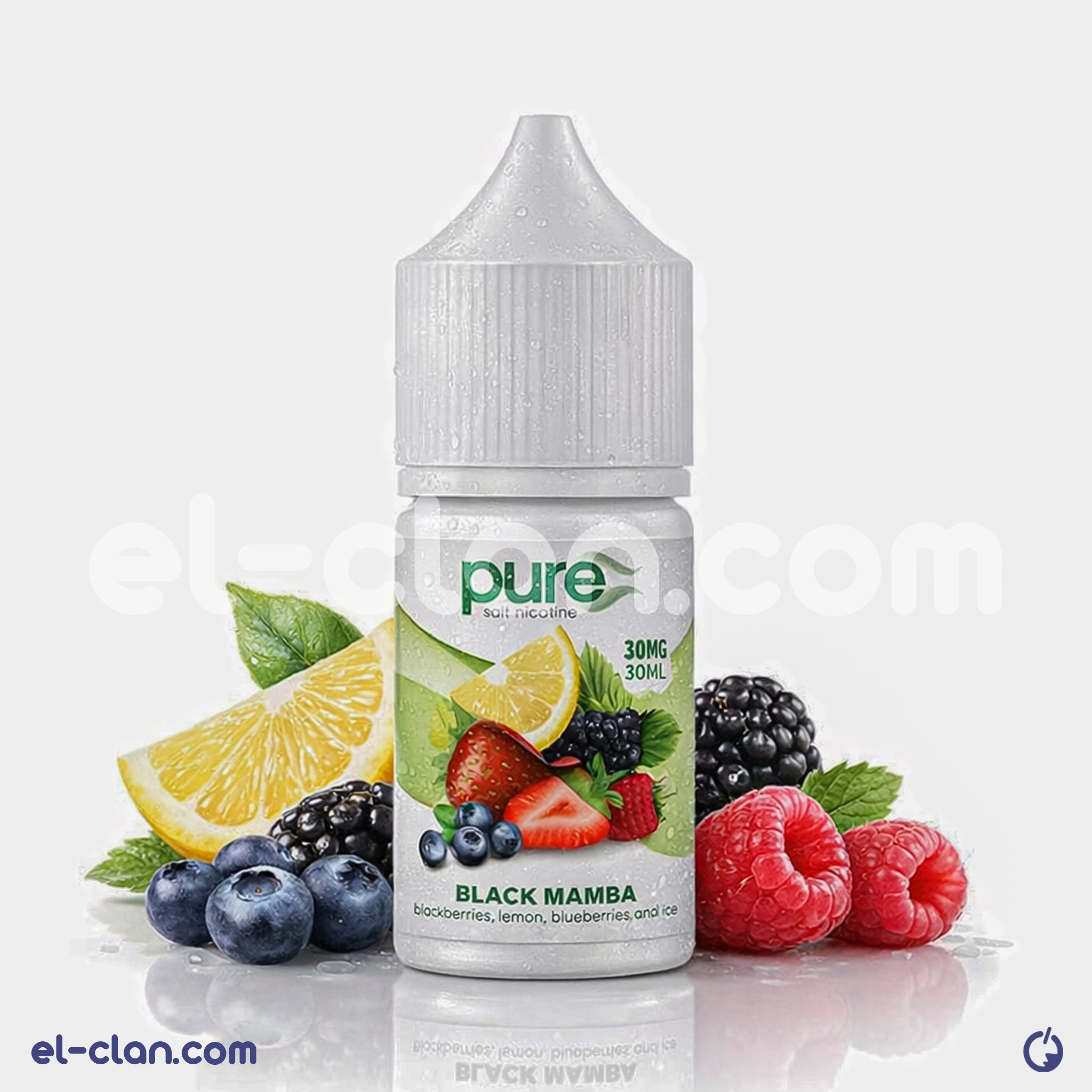 Pure Saltnic Black Mamba Strawberry Raspberry Lemonade - el-clan.com
