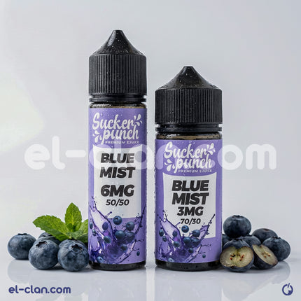 سوبر تش بانش بلو ميست آيس فيب ليكويد محلي بنكهة التوت الساقع من علامة Sucker Punch E-Juice