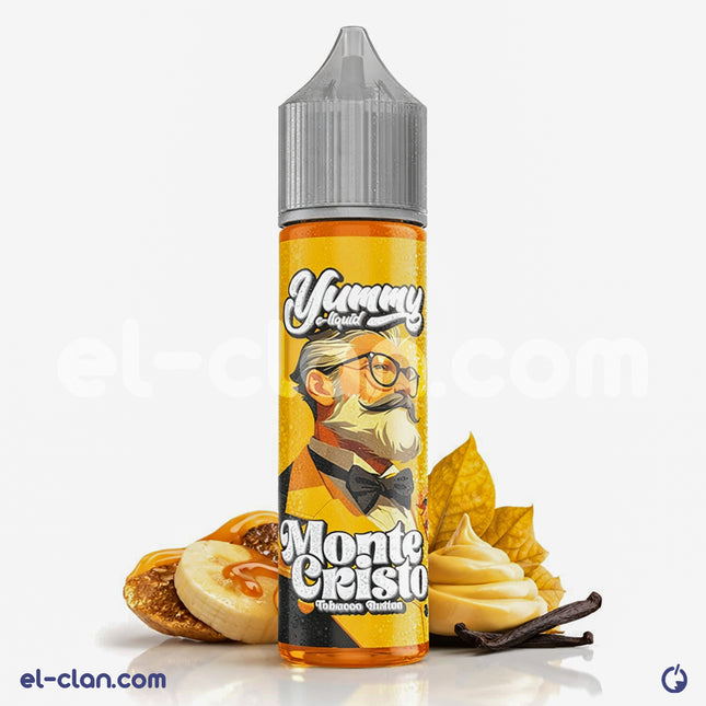 Yummy Tobacco Butter flavored e-liquid in a vape liquid bottle by Yummy E-Juice, featuring rich tobacco and buttery notes.