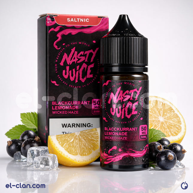 Nasty SaltNic Blackcurrant Lemonade Wicked Haze زبيب ليمون