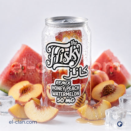 Frisky SaltNic Remix Cans Honey Peach Watermelon كانز خوخ بطيخ ساقع