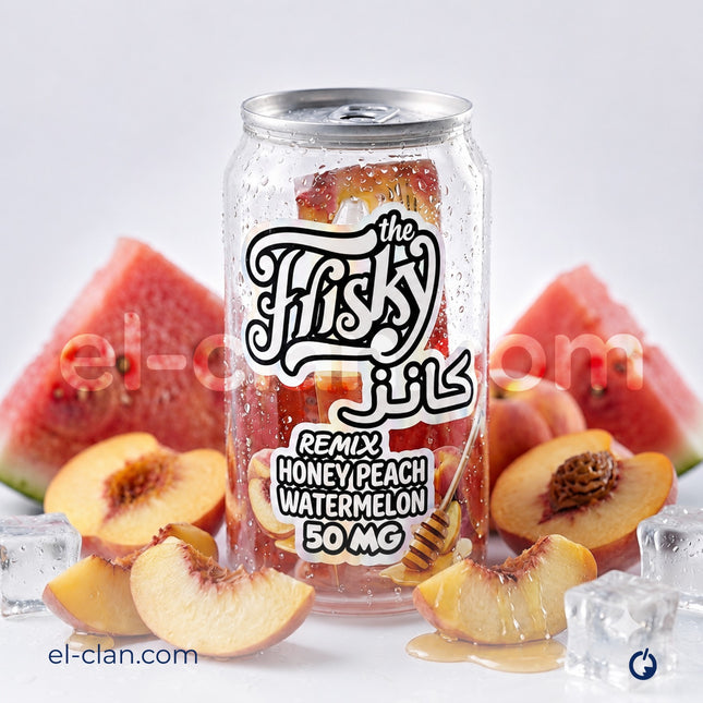 Frisky SaltNic Remix Cans Honey Peach Watermelon كانز خوخ بطيخ ساقع
