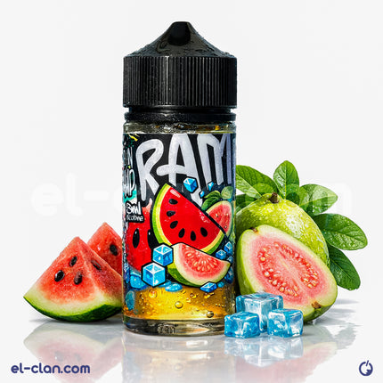 نقطة تبخير فيب بنكهة بطيخ وجوافة ساقعة من Ramp E-Juice، عبوة محلية ذات طعم منعش ومميز