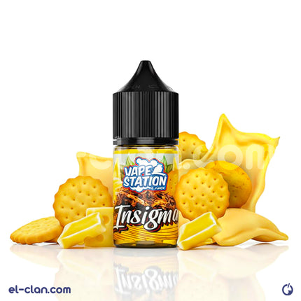 زجاجة فيب ماركة Vape Station E-Juice بنكهة توباكو بسكويت الزبدة، عبوة محلية لليكويد التدخين الإلكتروني