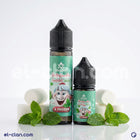 Mazaj Marshmallow Bubble Mint flavored vape in a Mazaj E-Juice bottle, featuring marshmallow and mint flavor profile.