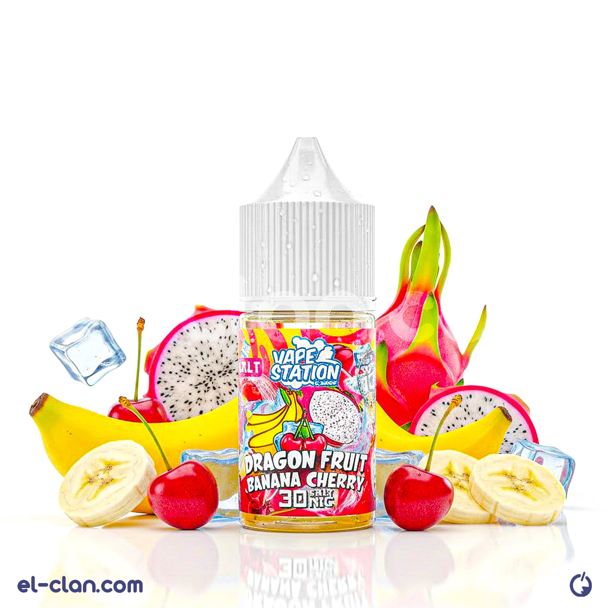 Vape Station Super Ice SaltNic Dragon Fruit Banana Cherry – الكلان فيب