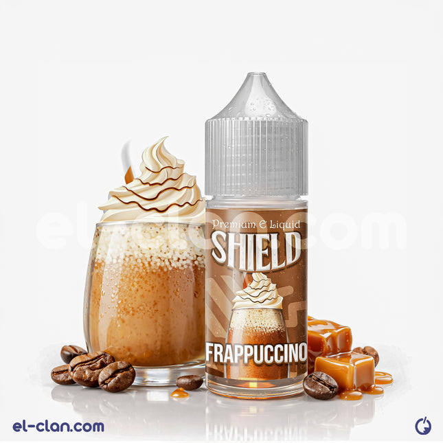 سائل فيب ليكويد محلي Shield e-juice بنكهة فربيتشينو، عبوة زجاجية مع غطاء لولبي، تركيبة ناعمة ومميزة للطعم