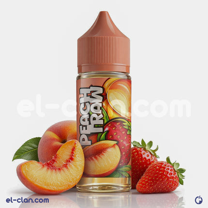 My Cloud E-Juice SaltNic in Super Cool Peach Straw flavor, featuring fresh peach and strawberry vapor in a sleek vape bottle.