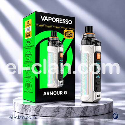 مود وكيت فيب Vaporesso Armour G ارمور جي بتصميم أسود أنيق وتجهيزات متكاملة