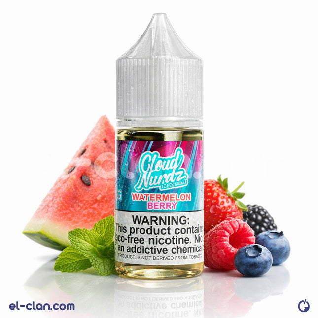 سائل فيب نكهات توت وبلّح بارد من كلاود نوردز سولت نيكيد Watermelon Berry Ice ليوكييد مستورد